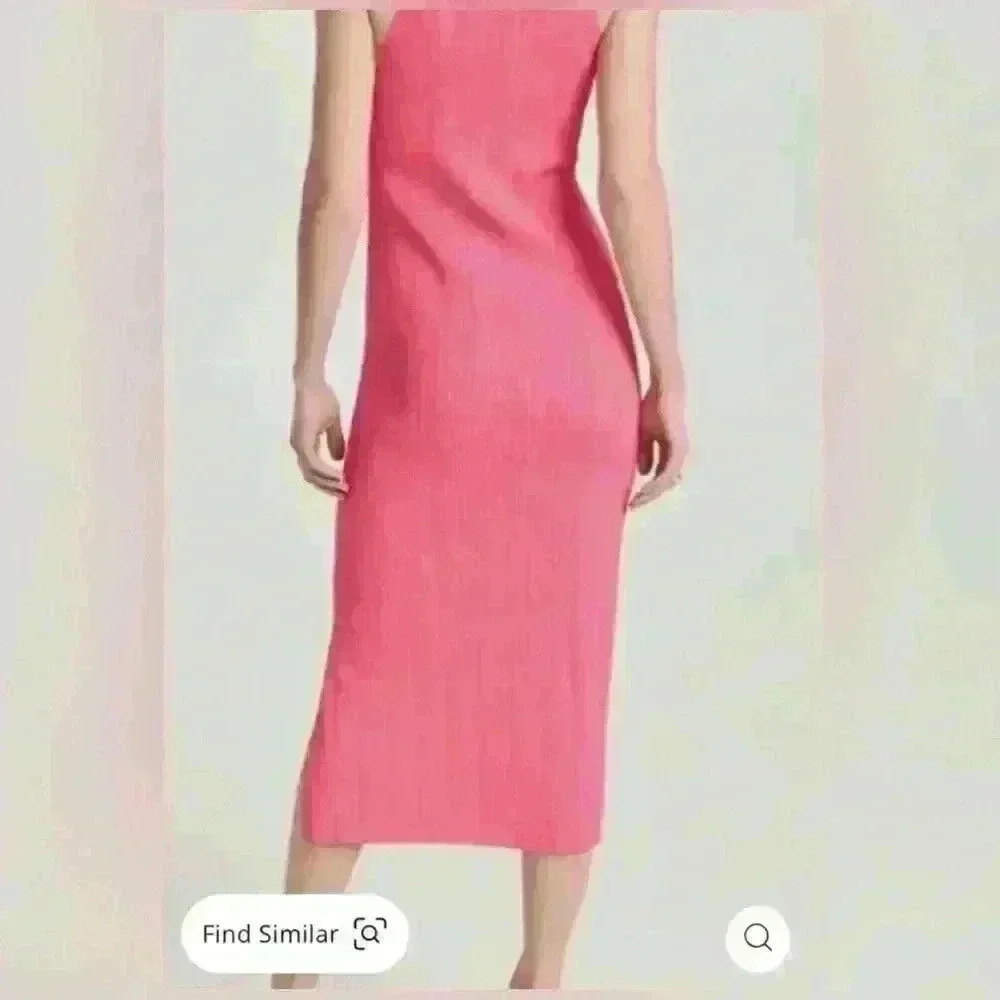 FRAME pink ribbed knit dress, size small - Picture 3 of 8